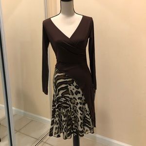 Blouse and skirt, animal print , ballroom practice